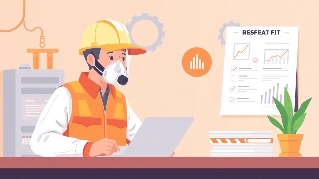 A professional illustration depicting respirator Fit Testing Requirements