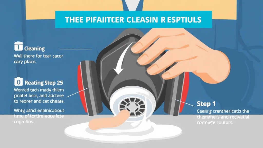 Step-by-step visual guide for implementing respirator Maintenance Cleaning