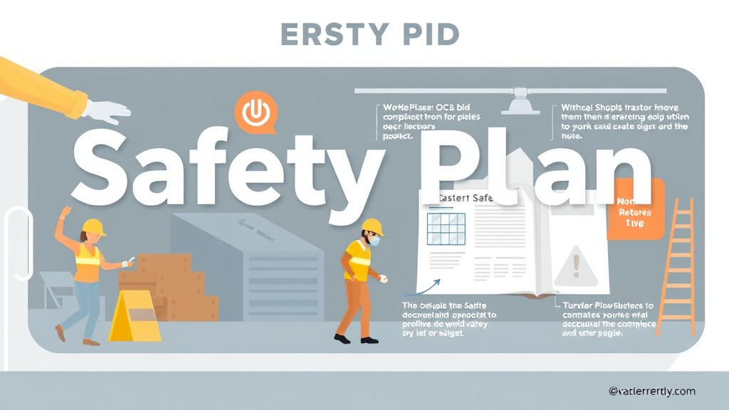 Action-oriented illustration showing how to apply safety Plan for Gc Bid Package