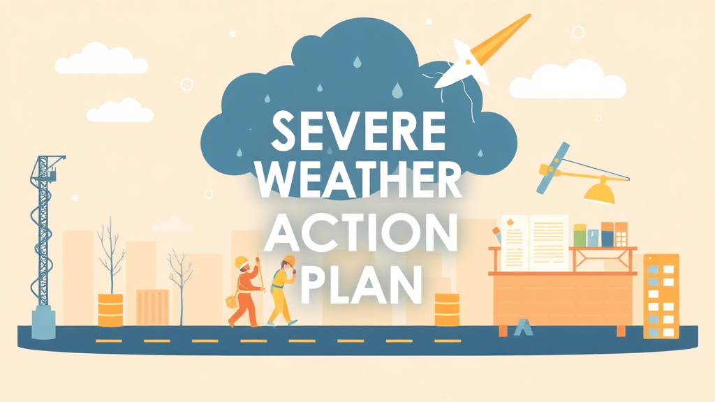 Visual overview of severe Weather Action Plan with key concepts highlighted