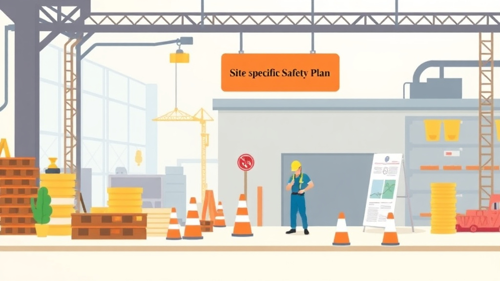 Illustration breaking down the fundamentals of site Specific Safety Plan for Commercial