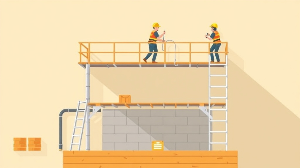 Educational graphic covering the essentials of supported Scaffold Requirements