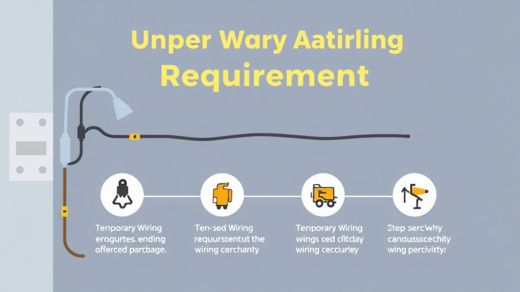 Action-oriented illustration showing how to apply temporary Wiring Requirements