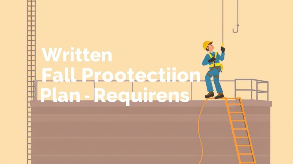 Clear illustration of written Fall Protection Plan Requirements with supporting details