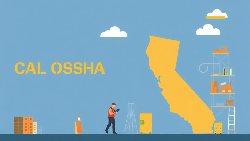 Illustration breaking down the fundamentals of california CAL OSHA Requirements Overview
