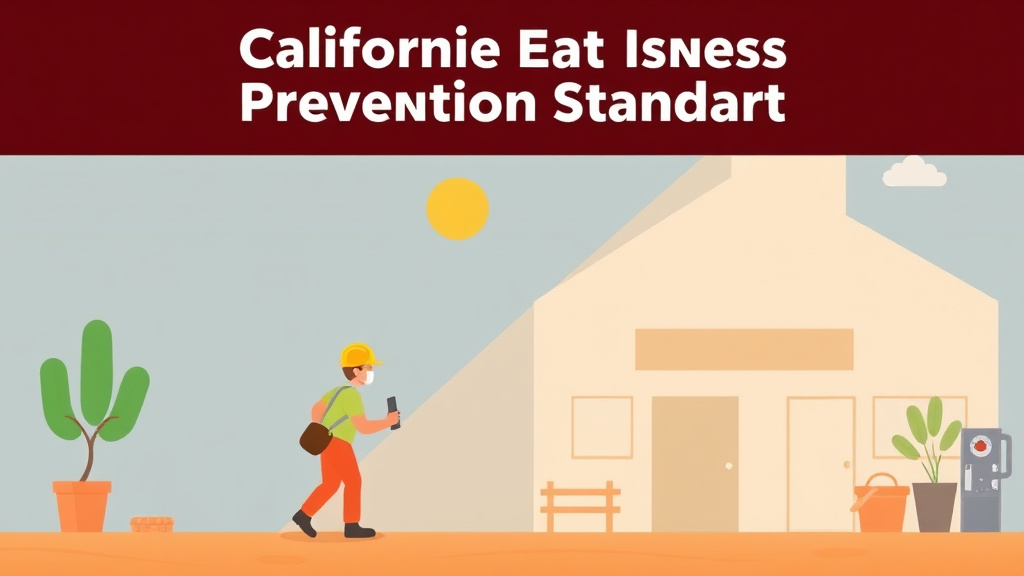 Clear illustration of california Heat Illness Prevention Standard with supporting details