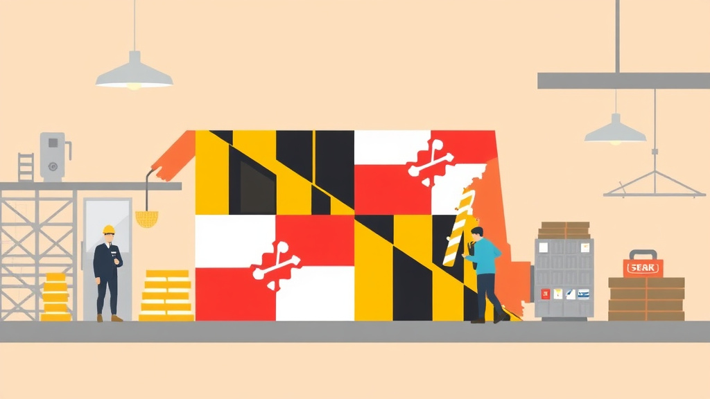 Clear illustration of maryland MOSH Penalty Structure with supporting details