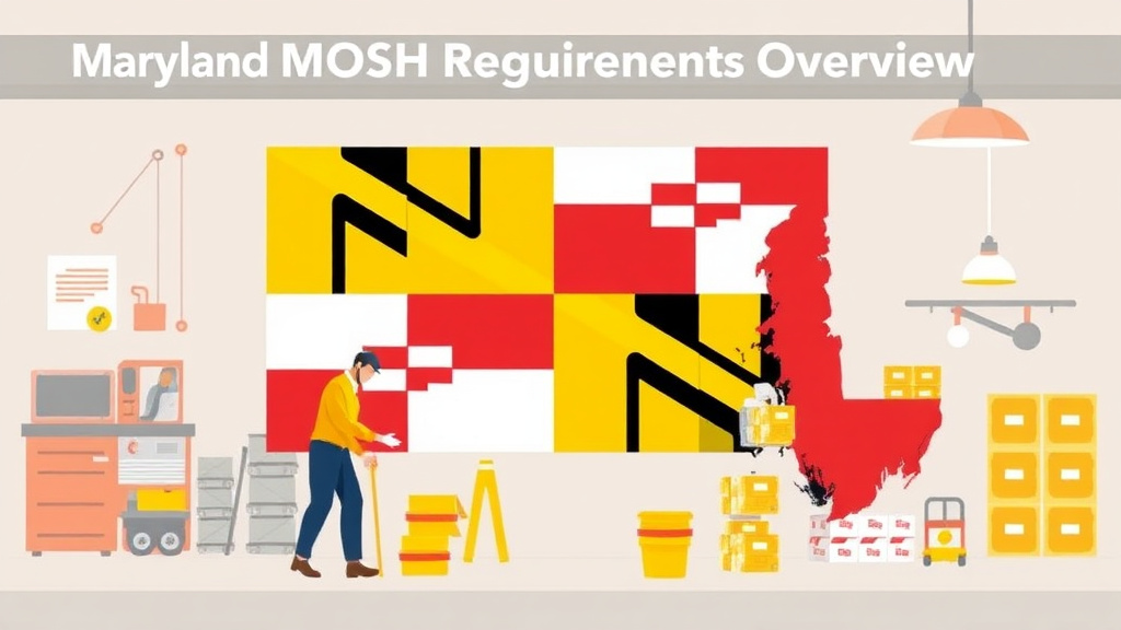Visual overview of maryland MOSH Requirements Overview with key concepts highlighted