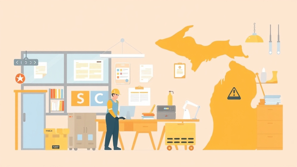 Clear illustration of michigan MIOSHA Requirements Overview with supporting details