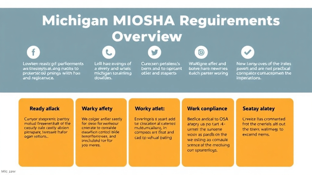 Process flow illustration for putting michigan MIOSHA Requirements Overview into action