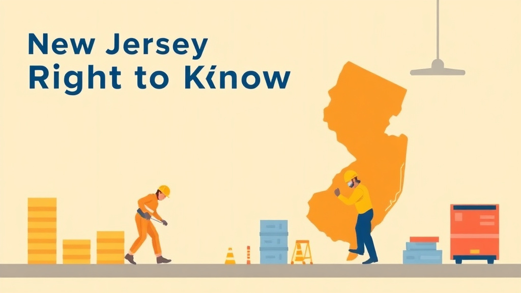 Illustration breaking down the fundamentals of new Jersey Right to Know Act
