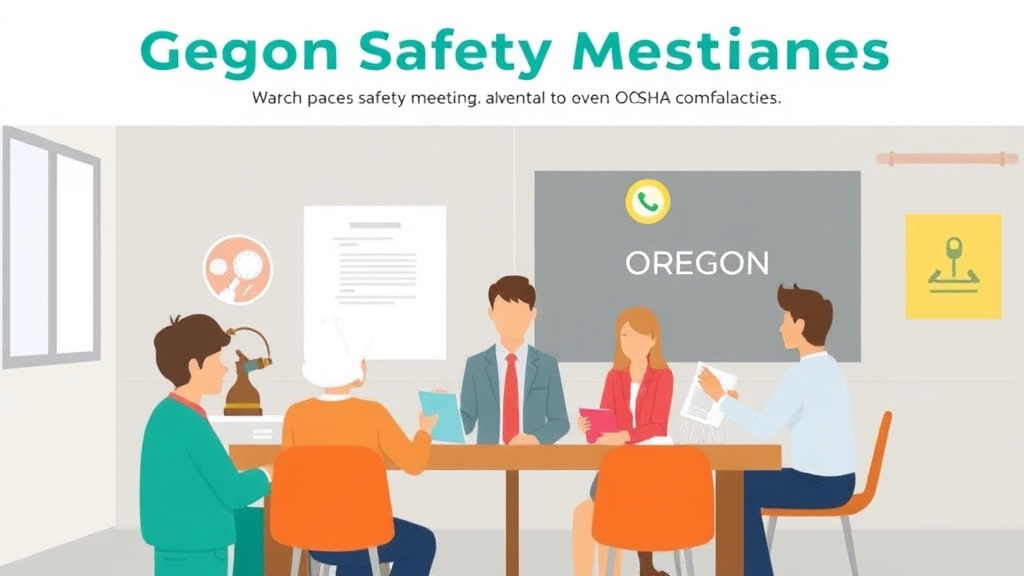 Action-oriented illustration showing how to apply oregon Safety Meetings Requirements