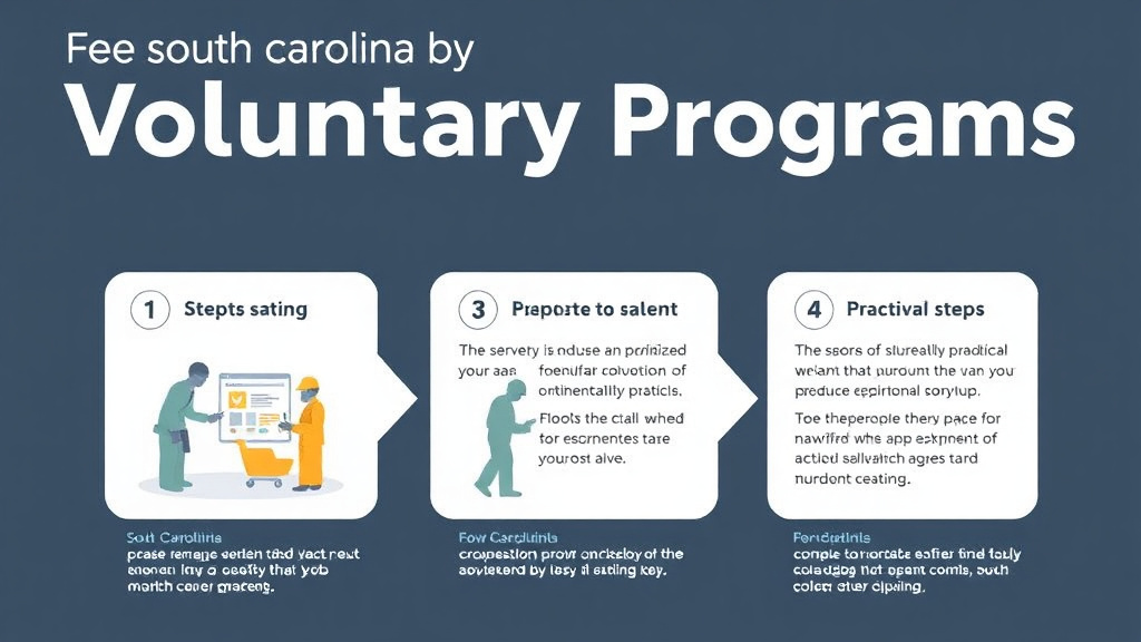 Action-oriented illustration showing how to apply south Carolina Voluntary Programs