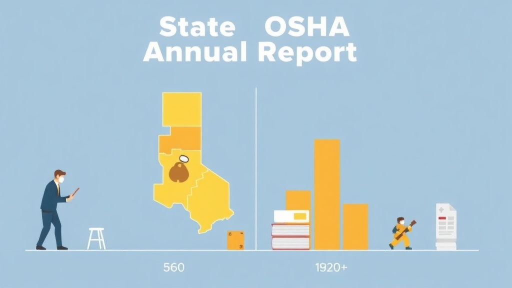Visual overview of state OSHA Annual Report Comparison with key concepts highlighted