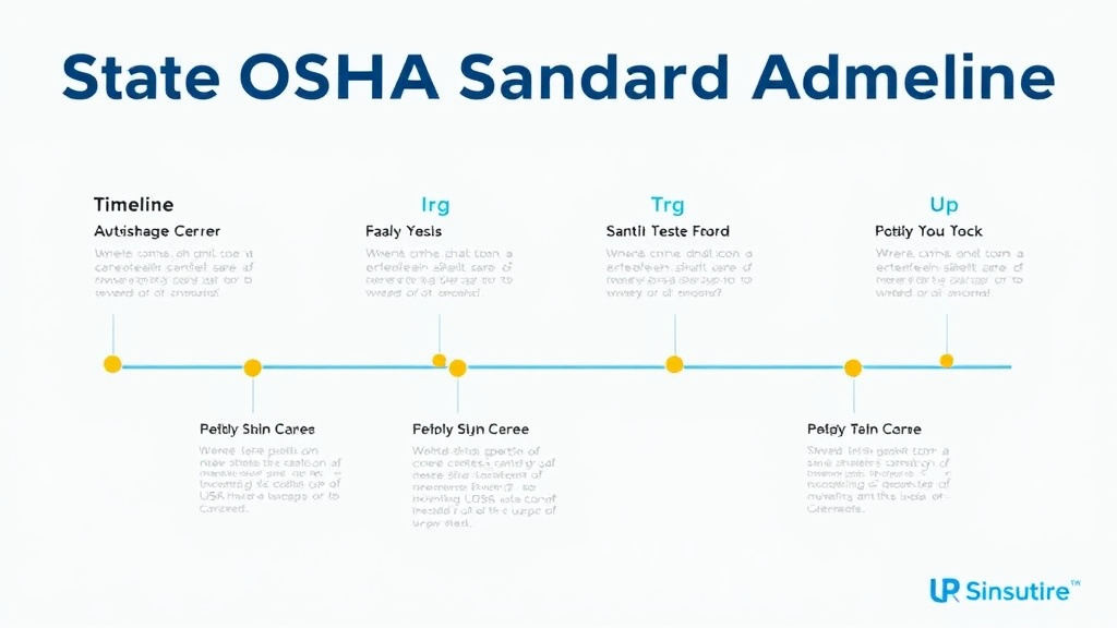 Step-by-step visual guide for implementing state OSHA Standard Adoption Timeline