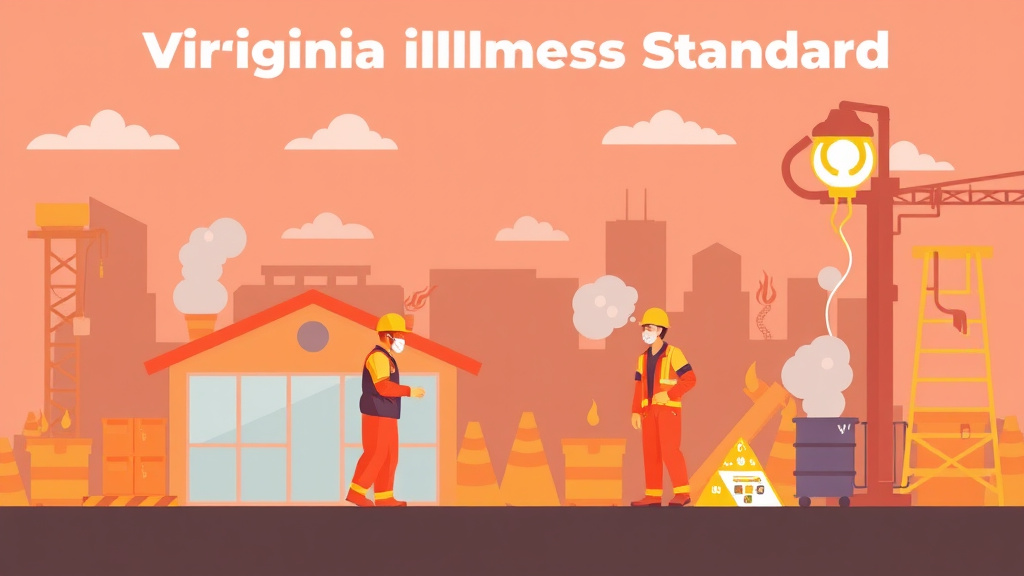 A professional illustration depicting virginia Heat Illness Standard
