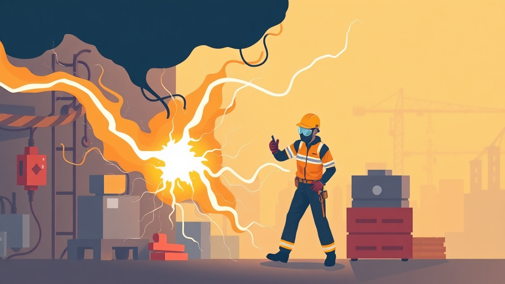 Educational graphic covering the essentials of arc Flash Awareness