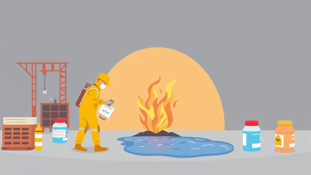 Clear illustration of chemical Spill Response with supporting details