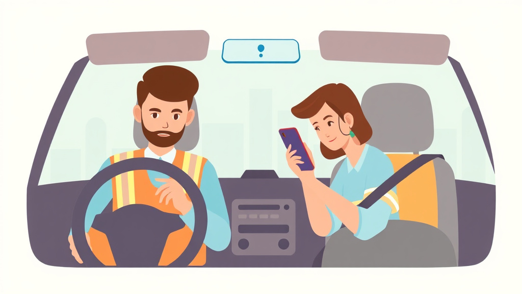 Clear illustration of distracted Driving Prevention with supporting details