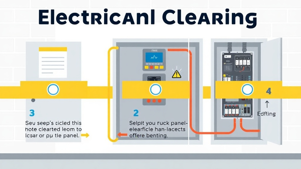 Action-oriented illustration showing how to apply electrical Panel Clearance