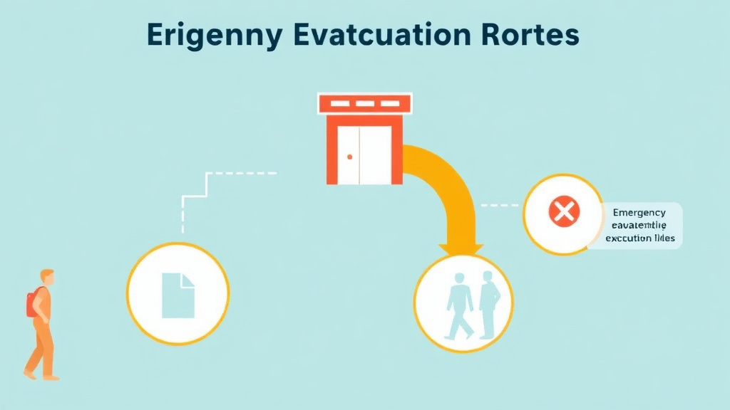 Step-by-step visual guide for implementing emergency Evacuation Routes