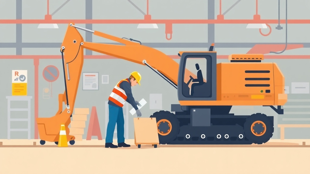 A professional illustration depicting equipment Pre Operation Inspection