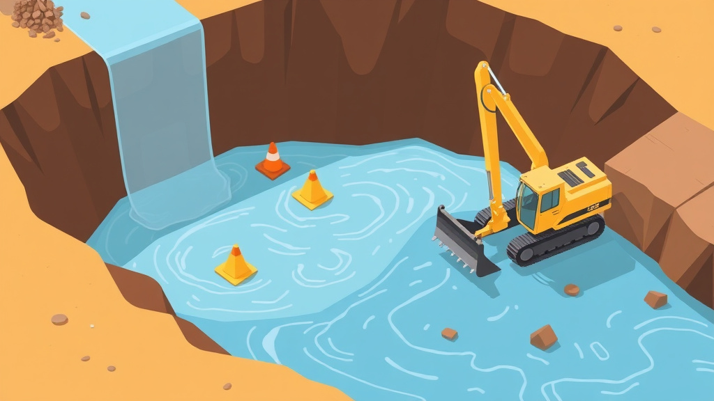 Clear illustration of excavation Water Hazards with supporting details