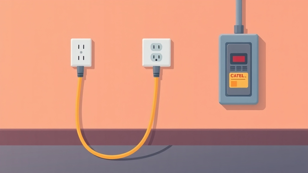 Clear illustration of extension Cord Safety with supporting details