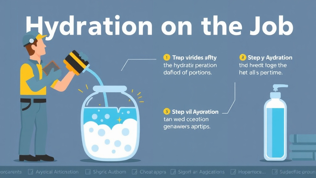 Practical checklist visual for hydration on the Job