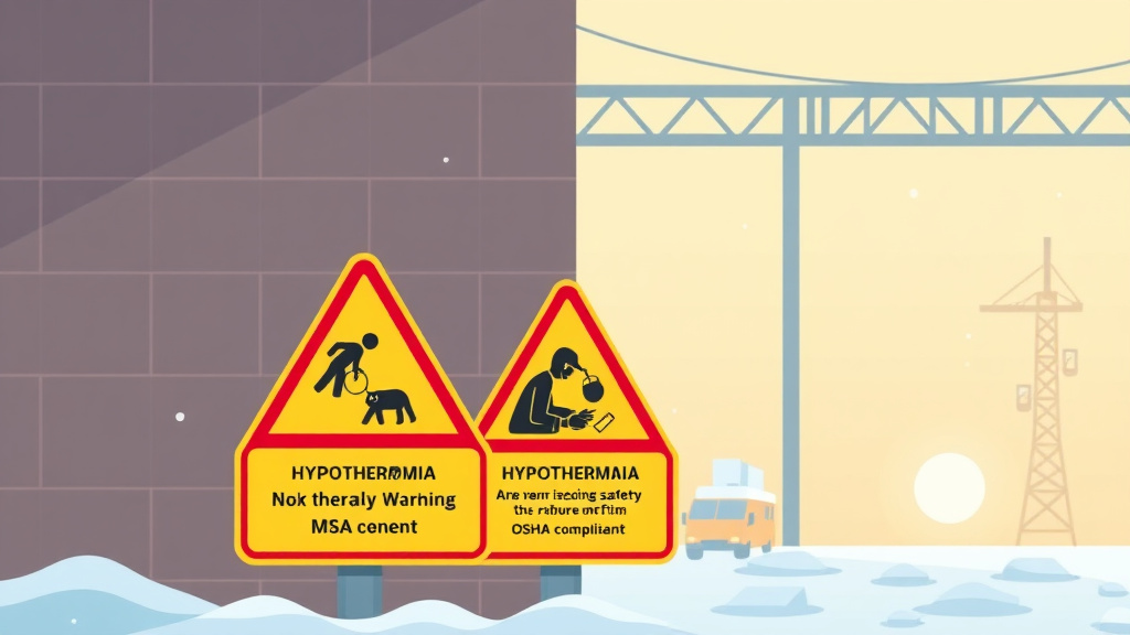 Clear illustration of hypothermia Warning Signs with supporting details