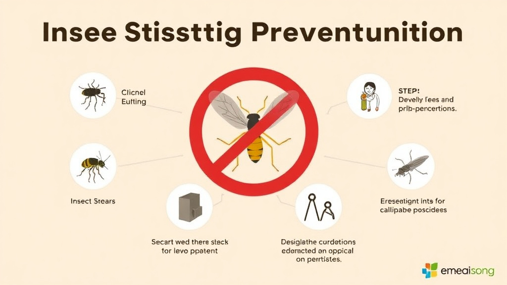 Practical checklist visual for insect Sting Prevention