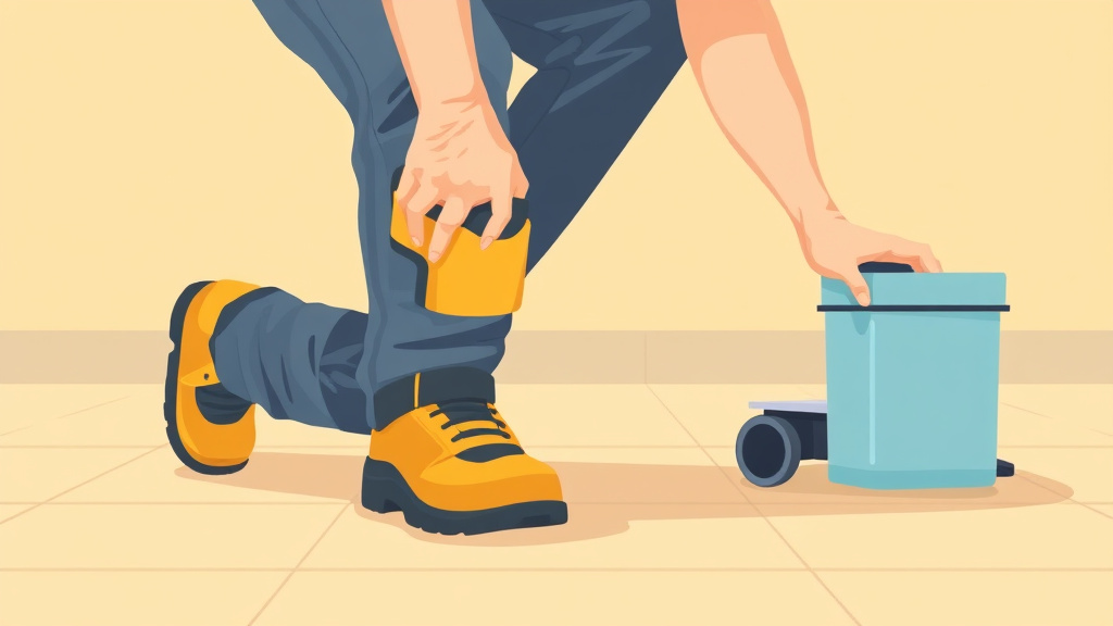 An informative visual explaining knee Protection Flooring Work for beginners and professionals