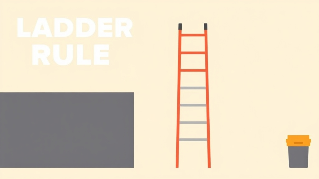 Detailed visual representation of ladder Angle Rule