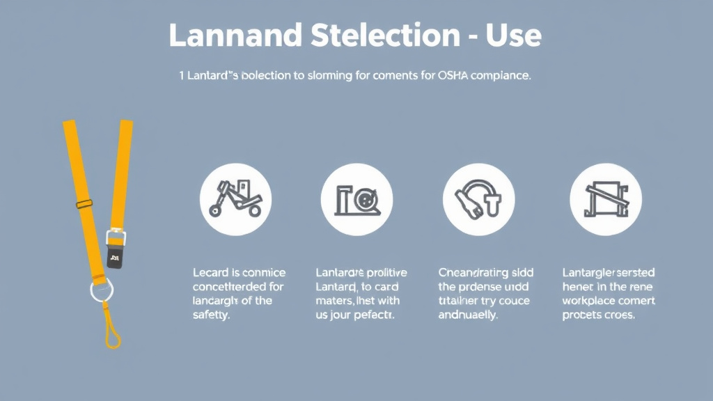 Practical checklist visual for lanyard Selection Use