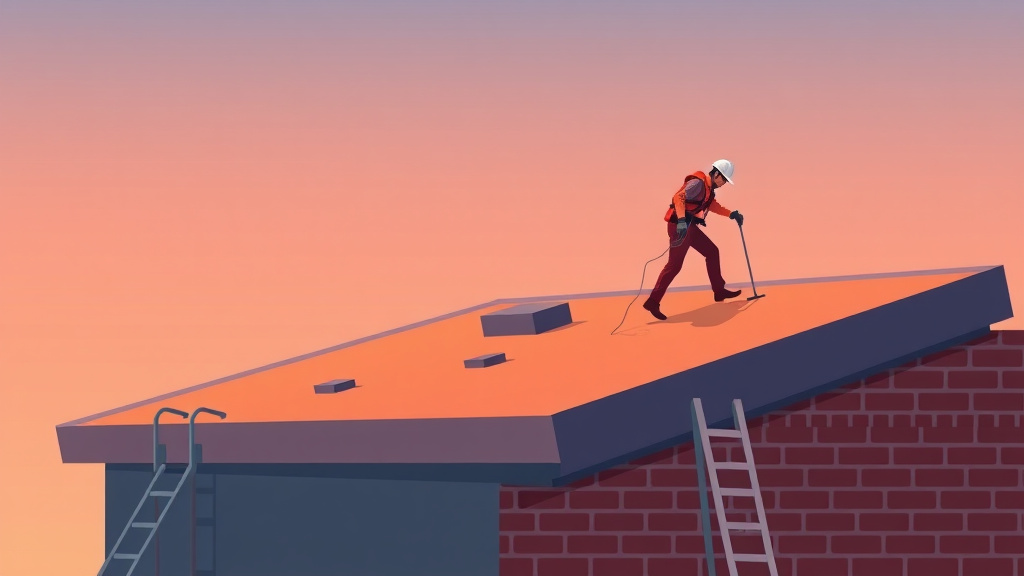 Detailed visual representation of low Slope Roof Hazards