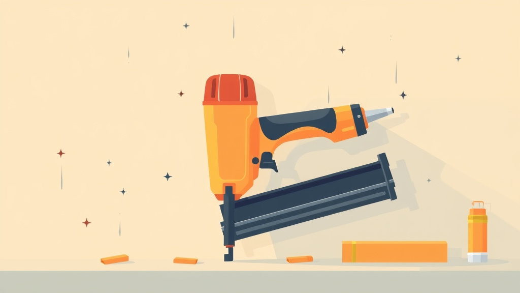 Visual overview of nail Gun Safety with key concepts highlighted