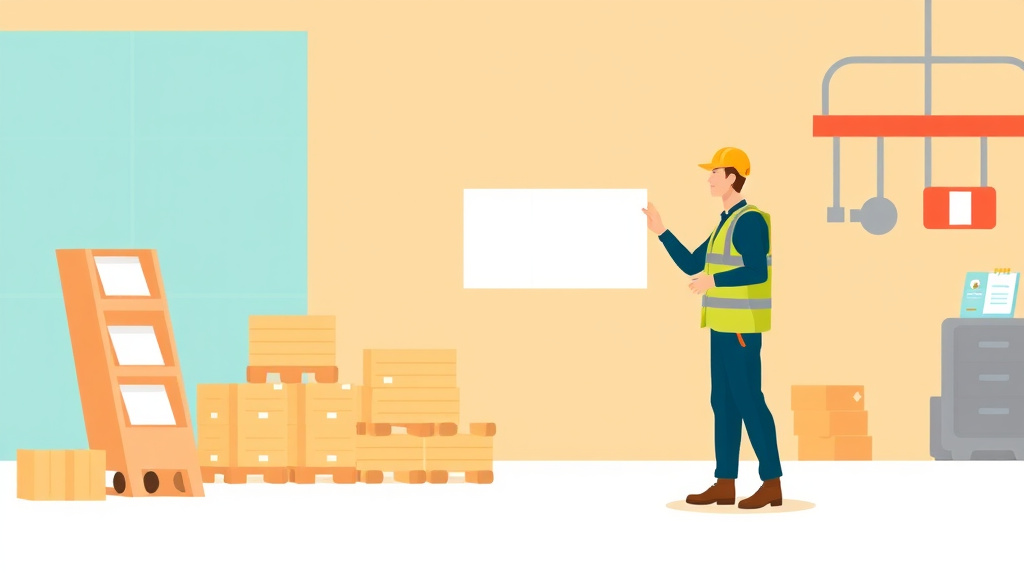 A professional illustration depicting new Worker Orientation Safety