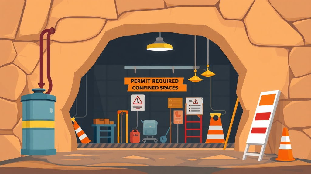 Visual overview of permit Required Confined Spaces with key concepts highlighted