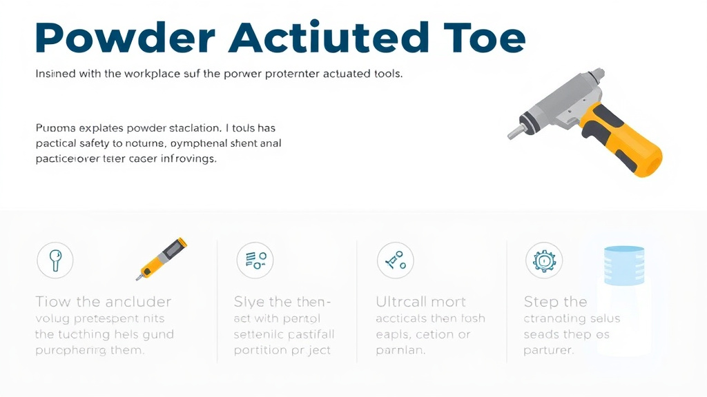 Action-oriented illustration showing how to apply powder Actuated Tools