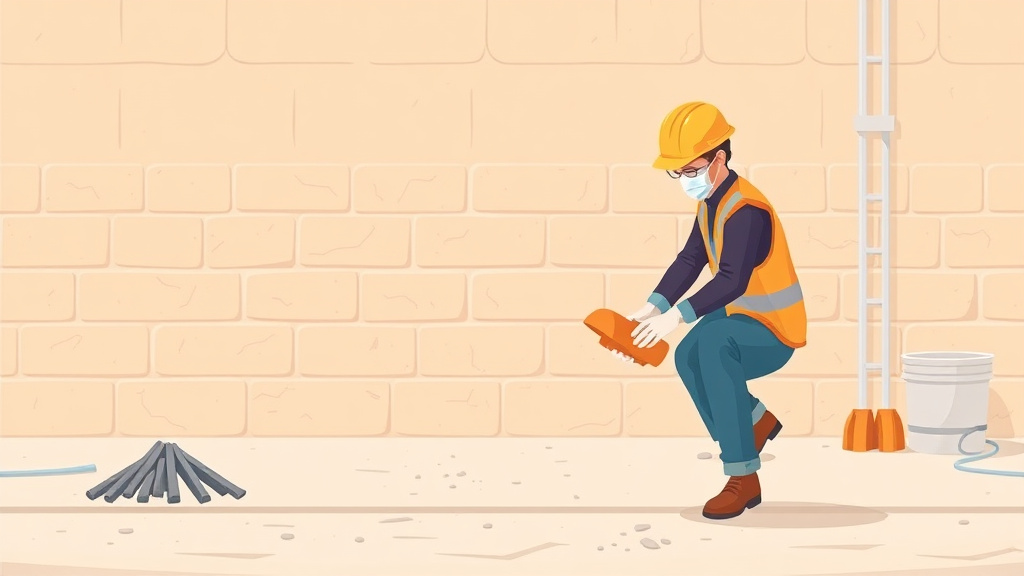A professional illustration depicting PPE for Concrete Work