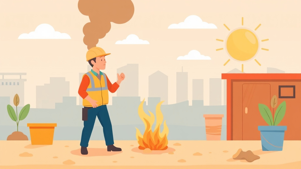 Illustration breaking down the fundamentals of recognizing Heat Stroke