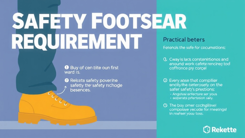 Action-oriented illustration showing how to apply safety Footwear Requirements