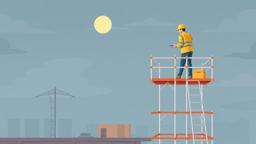 Detailed visual representation of scaffold Weather Hazards