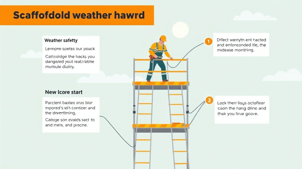 Hands-on guide visualization for scaffold Weather Hazards