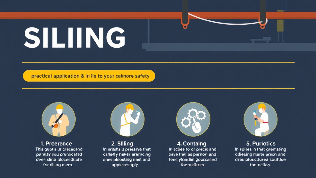 Action-oriented illustration showing how to apply sling Safety