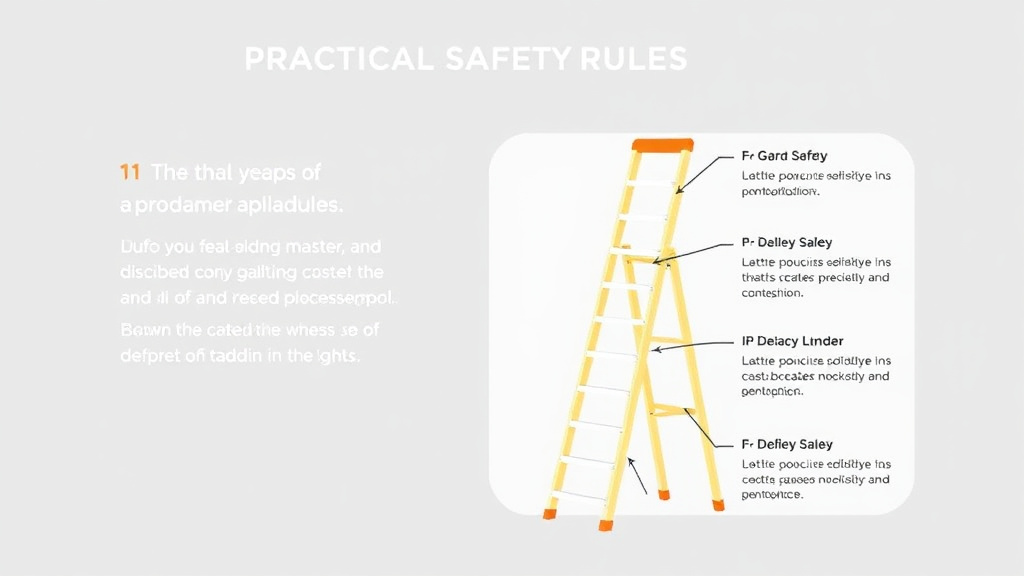 Hands-on guide visualization for stepladder Safety Rules