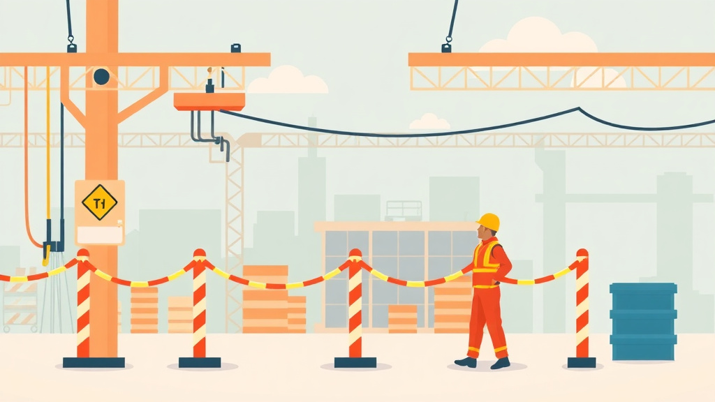 A professional illustration depicting warning Line Systems