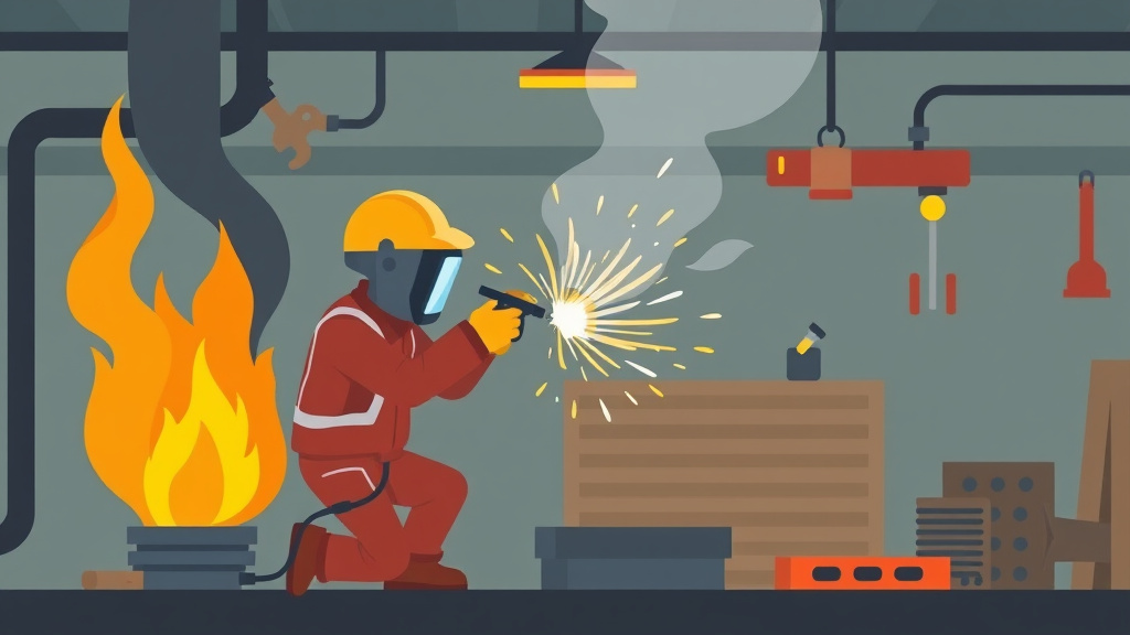 Educational graphic covering the essentials of welding Fire Prevention