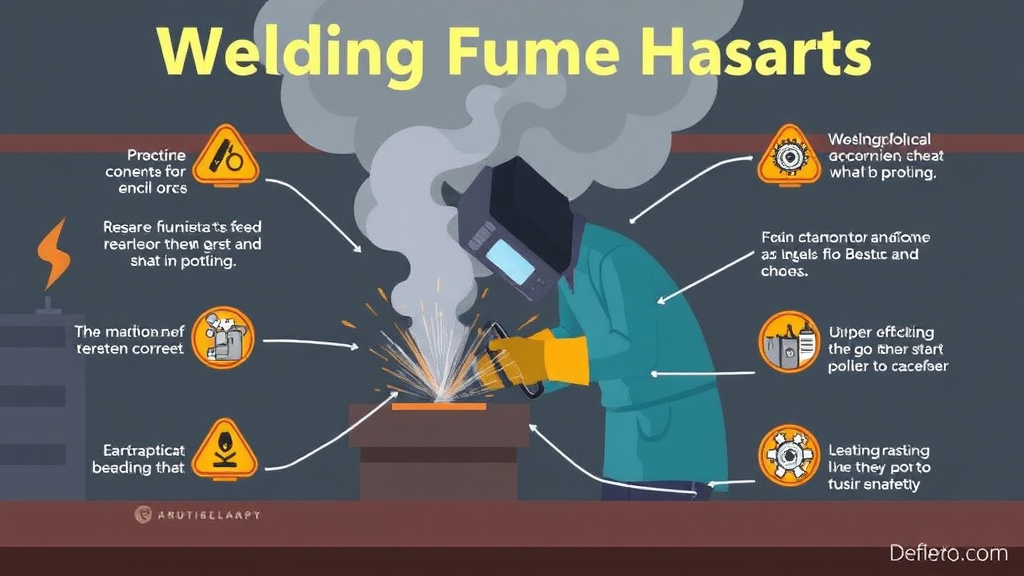 Action-oriented illustration showing how to apply welding Fume Hazards