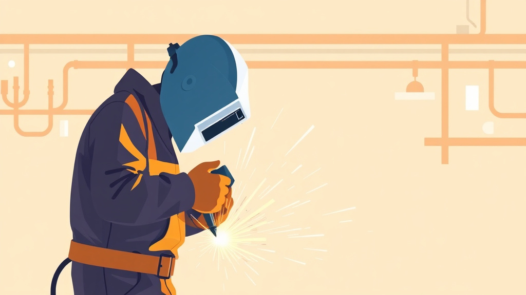 A professional illustration depicting welding Safety Basics